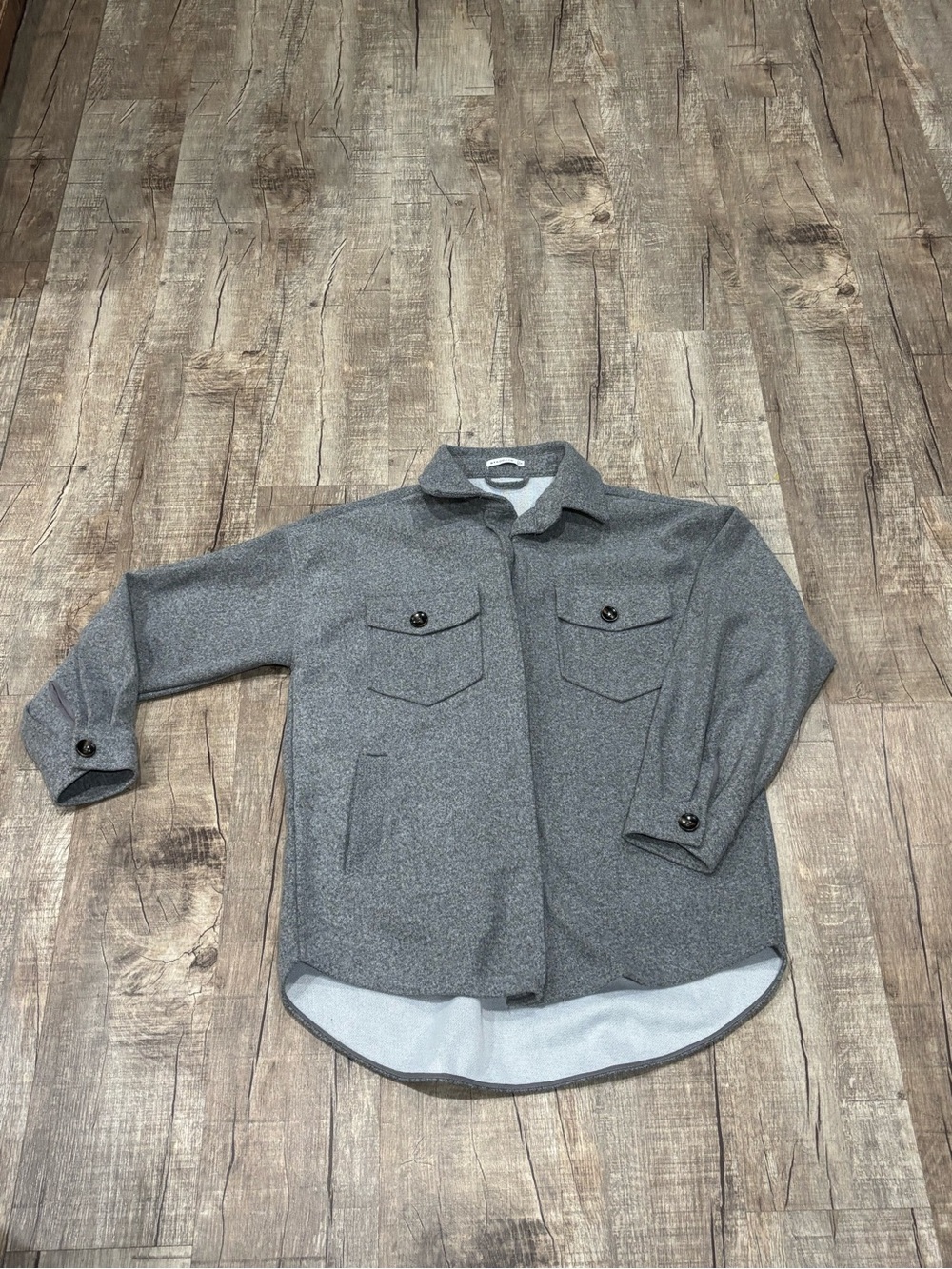 Staccato Men's Grey Lightweight Shirt Jacket Medium